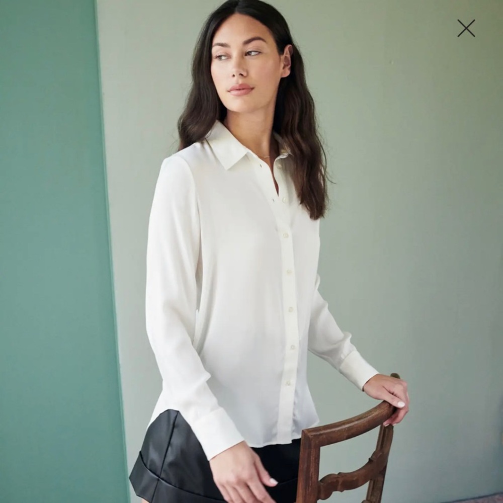 Quince Washable Stretch Silk Blouse